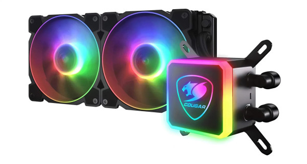 TẢN NHIỆT NƯỚC COUGAR AQUA 240 LED ARGB (2 FAN) BLACK
