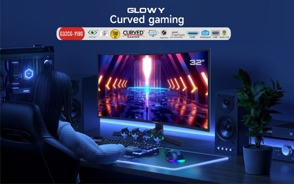 MÀN HÌNH CONG GLOWY G32CG - Y180 (32 INCH/ FULL HD/ VA/ 180HZ/ 1MS)