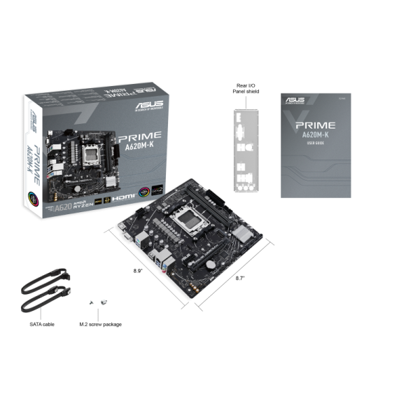 MAIN ASUS A620M-K DDR5 (AMD A620/ SOCKET AM5/ M-ATX/ 2 KHE RAM DDR5)