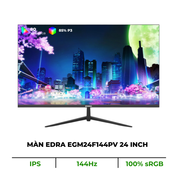 MÀN HÌNH EDRA EGM24F144PV (24 INCH/ FULLHD/ FAST IPS/ 144HZ/ 1MS)