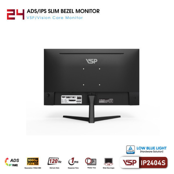 MÀN HÌNH VSP IP2404S (24INCH/ FHD/ 120HZ/ 1MS/ ĐEN)