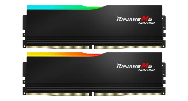 KIT RAM GSKILL RIPJAWAS M5 NEO RGB 64GB (2X32GB) BUSS 6000 DDR5 (F5-6000J3636F32GX2-RM5NRK)