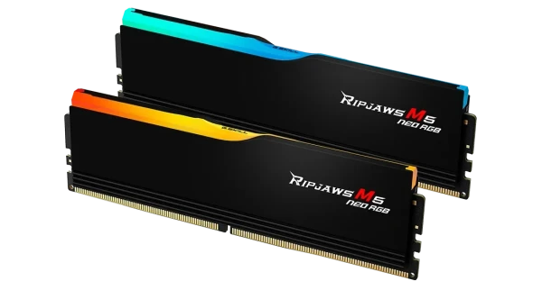 KIT RAM GSKILL RIPJAWAS M5 NEO RGB 64GB (2X32GB) BUSS 6000 DDR5 (F5-6000J3636F32GX2-RM5NRK)