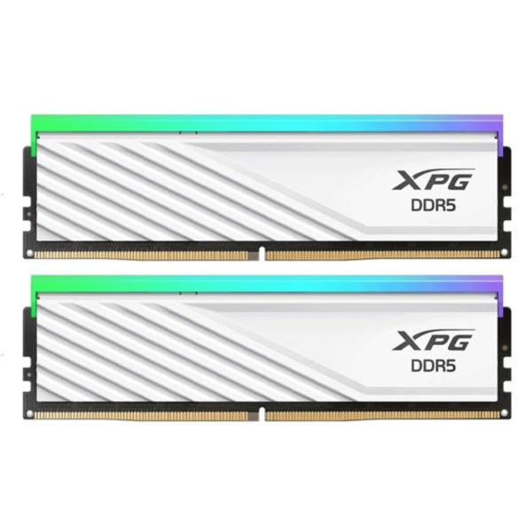 KIT RAM ADATA XPG LANCER BLADE RGB 32GB (16GBX2) 6000MHZ DDR5 WHITE  (AX5U6000C3616G-DTLABRWH)