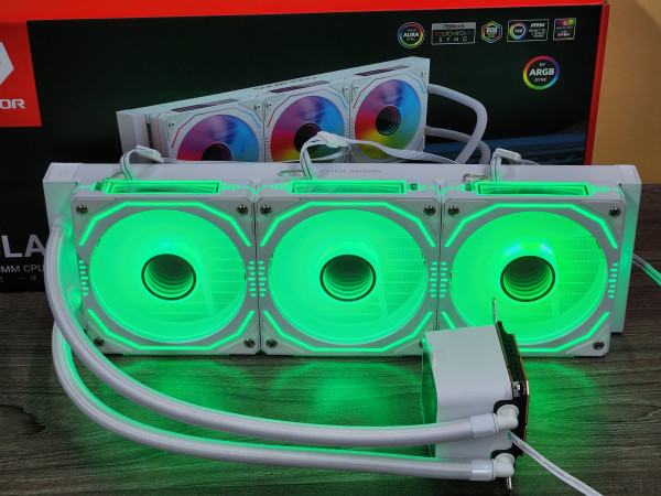 Tản Nhiệt Nước Coolmoon GLACIER 360 Led ARGB màu trắng – Gương Vô Cực