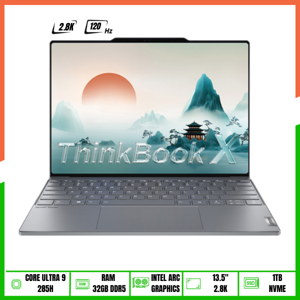 Laptop ThinkBook X AI 2025 (G2 IAH) (Core Ultra 9-285H | 32GB | 1TB SSD | Intel Arc Graphics | 13.5' 2.8K 120Hz | Win11 | Grey)