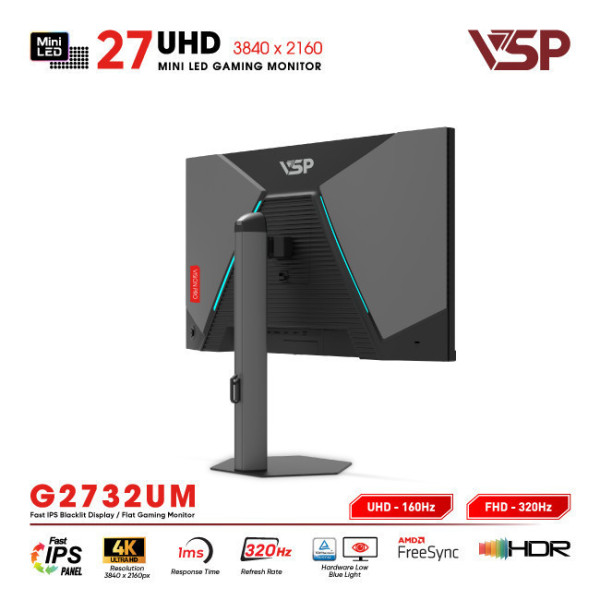 Màn hình VSP Mini-Led Vision Pro G2732UM (27inch/4K UHD160Hz - FHD320Hz/1ms/Adaptive Sync)