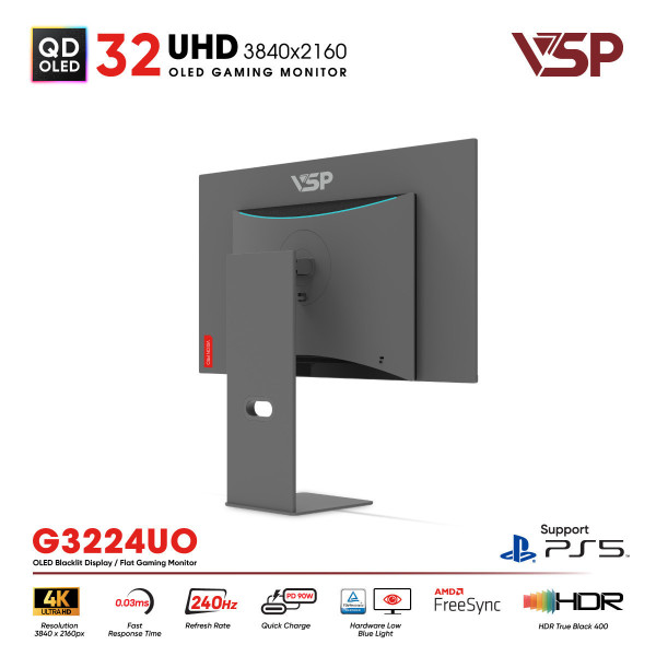 Màn hình QD-OLED Ai gaming Vision Pro G3224UO (32inch / 4K / 10bit / 240Hz / 0.03ms / G-sync)