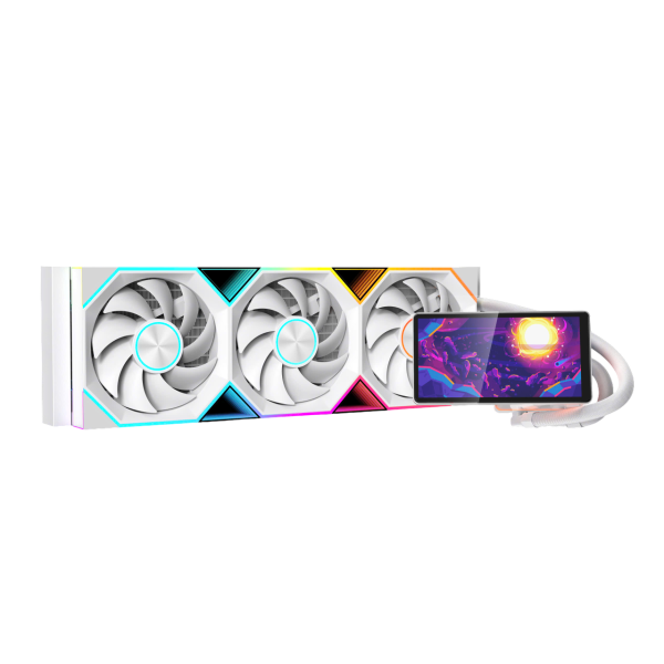 TẢN NƯỚC LEOPARD PRO FLOW 360P LED RGB MÀN HÌNH LCD WHITE