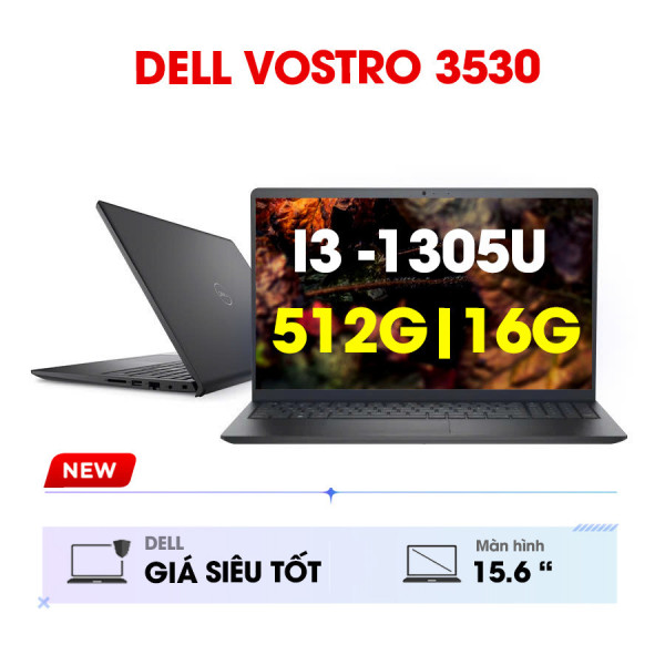 LAPTOP DELL VOSTRO 3530 (Core i3-1305U | 16GB | 512GB | Intel UHD | 15.6 inch FHD | Win 11 | Black)