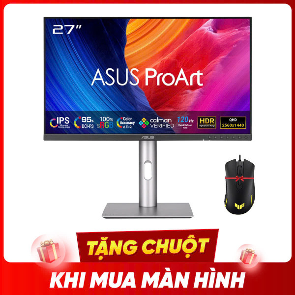 MÀN HÌNH ĐỒ HỌA ASUS PROART PA278QGV (27 INCH/ IPS/ 2K/ 120HZ/ 5MS/ SPEAKER)