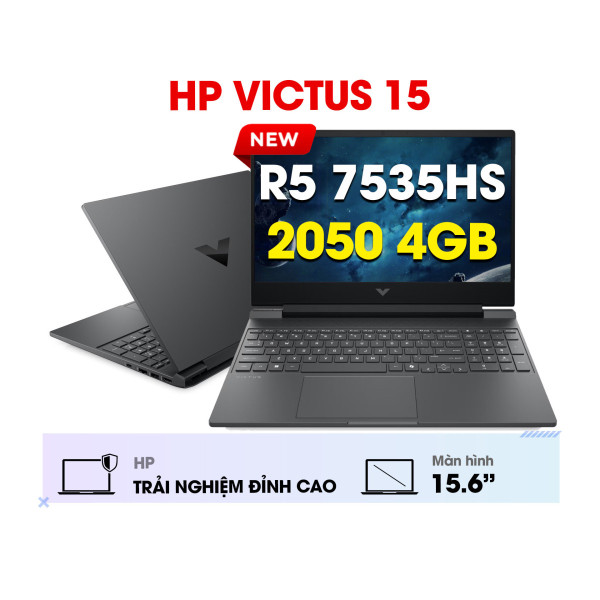 Laptop Gaming HP Victus 15-fb1023AX 94F20PA (AMD Ryzen 5 7535HS | 8GB | 512GB SSD | RTX 2050 4GB | 15.6' FHD | Webcam | Wi-Fi 6 | Win11 Home | Mica Silver