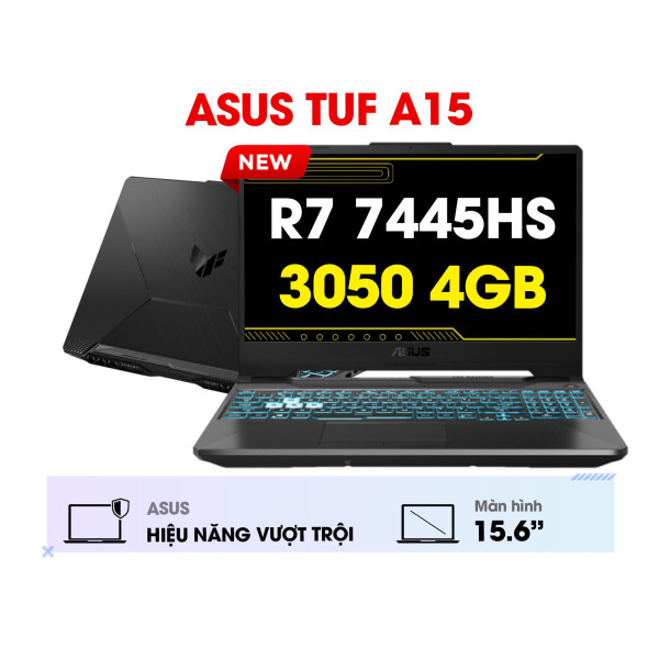 Laptop Gaming ASUS TUF A15 FA506NCG-HN184W (AMD Ryzen 7 7445HS | RTX 3050 4GB | 16GB | 512GB SSD | 15.6' FHD 144Hz | Win11 | Đen)