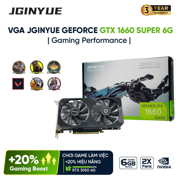 VGA ZOTAC RTX 3050 6GB hoặc JGINYUE GTX 1660 SUPER 6G 2FAN