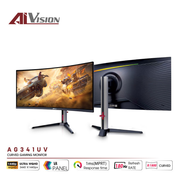 MÀN HÌNH CONG AIVISION AG341UV (34INCH/ UWQHD/ VA/ 180HZ/ 1MS/ FREESYNC)