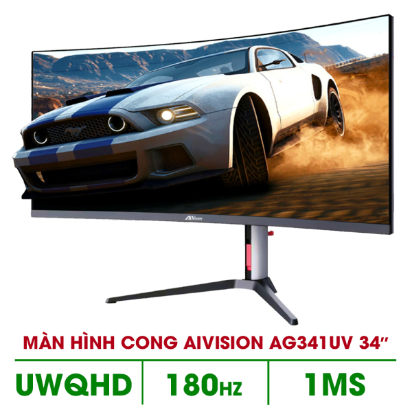 MÀN HÌNH CONG AIVISION AG341UV (34INCH/ UWQHD/ VA/ 180HZ/ 1MS/ FREESYNC)
