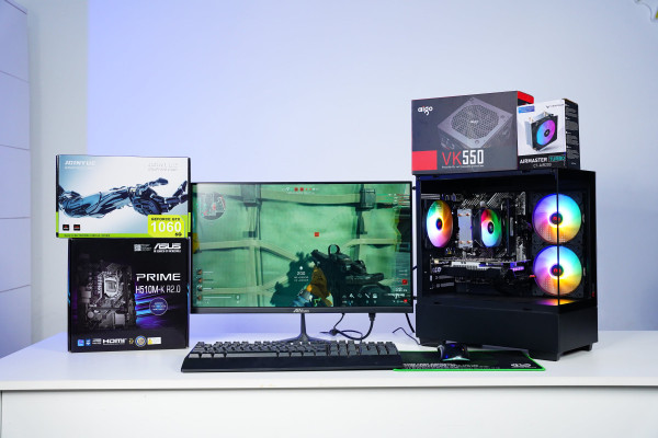 TẶNG KÈM MÀN HÌNH 24 Inch {Core I5 11400F | GTX 1060 6G | Ram 16G | NVME 256G}