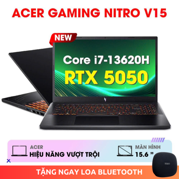 Laptop Acer Gaming Nitro V 15 ProPanel ANV15-52-72BM (I7-13620H | RTX 5050 | RAM 16G | SSD 512G | 15.6' FHD 180Hz | Win 11 | Đen)