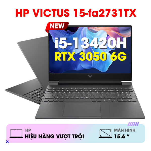 Laptop Gaming HP VICTUS 15-fa2731TX B85LNPA (Intel Core i5-13420H | RTX 3050 | 15.6 inch FHD 144Hz | 16GB | 512GB | Win 11 | Đen)
