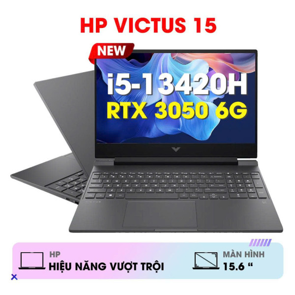 Laptop Gaming HP VICTUS 15-fa2731TX B85LNPA (Intel Core i5-13420H | RTX 3050 | 15.6 inch FHD 144Hz | 16GB | 512GB | Win 11 | Đen)