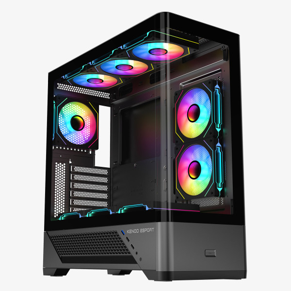 VỎ CASE KENOO ESPORT AKC300 BLACK (ATX/ KHÔNG FAN)