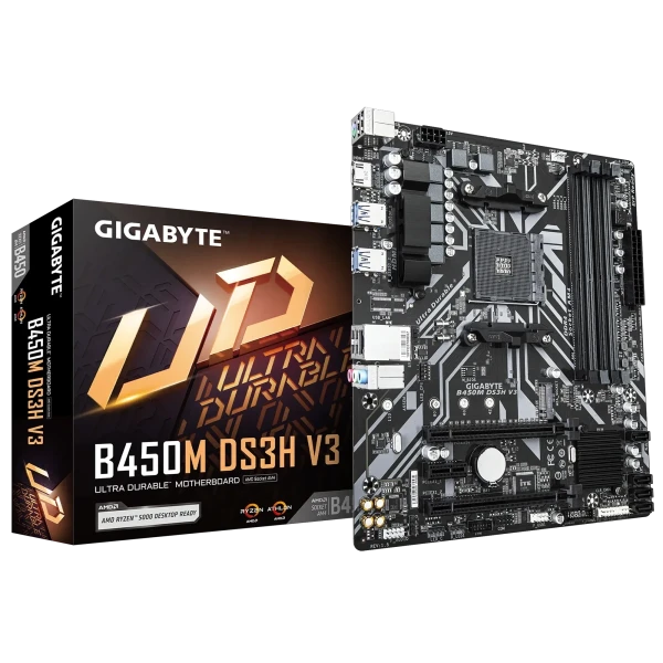 MAIN GIGABYTE B450M DS3H V3 DDR4 (AMD B450/ SOCKET AM4/ M-ATX/ 4 KHE RAM)