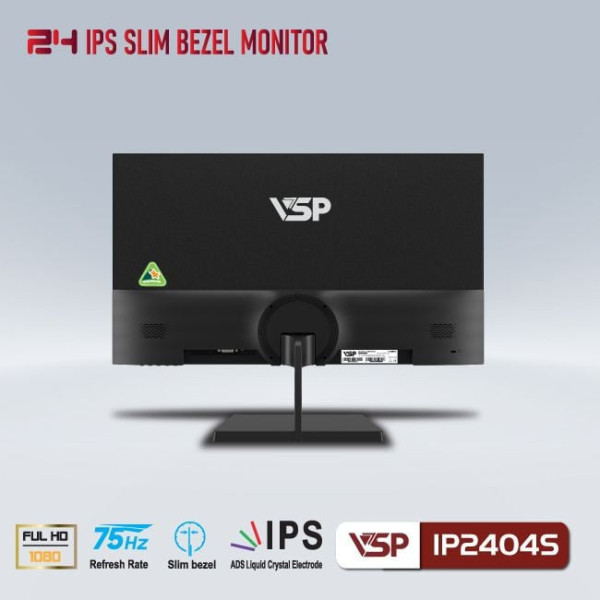 MÀN HÌNH VSP IP2404S ( 23.8 INCH/ FHD/ IPS/ 75HZ/ 5MS/ HDMI+VGA/ PHẲNG/ BLACK)