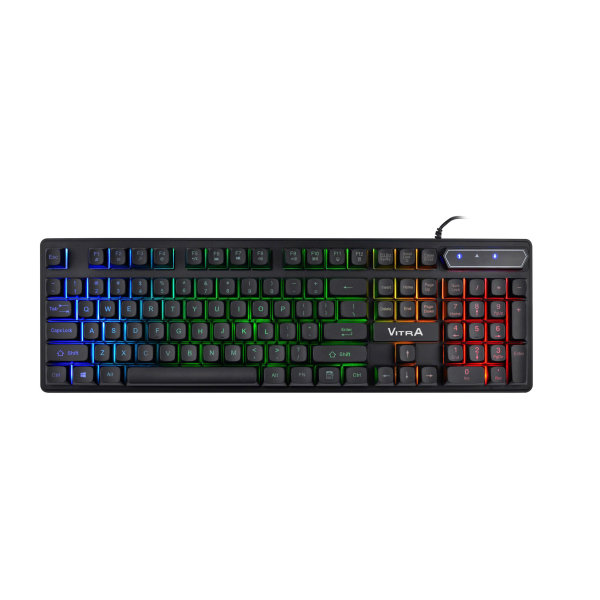 BÀN PHÍM VITRA LK06 BLACK LED RAINBOW