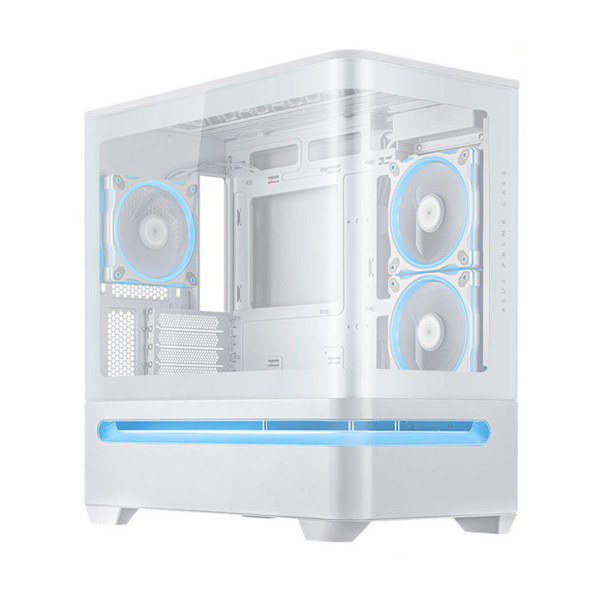 Vỏ máy tính Asus Prime AP202 TG White (M-ATX | Không FAN)