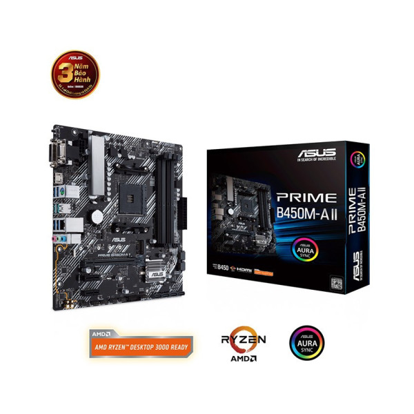 Mainboard ASUS PRIME B450M-A II (AMD B450/SOCKET AM4/4*DDR4/M-ATX)