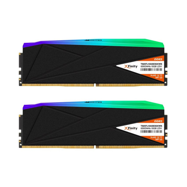 KIT RAM V-Color DDR5 32GB (16GBx2) 6000MHz XFinity RGB (Black)