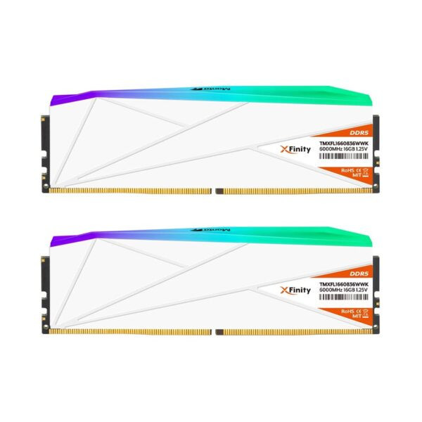 KIT RAM V-Color DDR5 32GB (16GBx2) 6000MHz XFinity RGB (White)