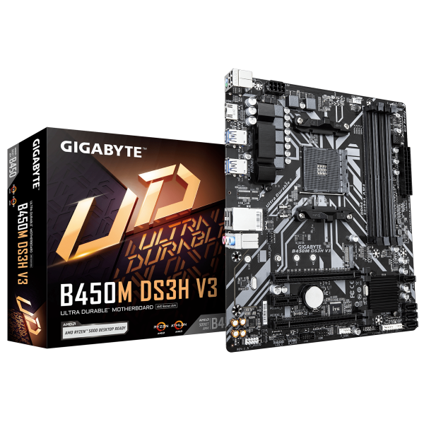 MAIN GIGABYTE B450M DS3H V3 DDR4 (AMD B450/ SOCKET AM4/ M-ATX/ 4 KHE RAM)