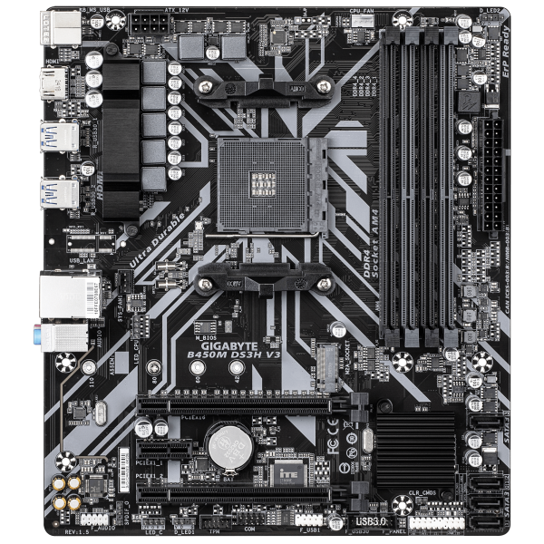 MAIN GIGABYTE B450M DS3H V3 DDR4 (AMD B450/ SOCKET AM4/ M-ATX/ 4 KHE RAM)