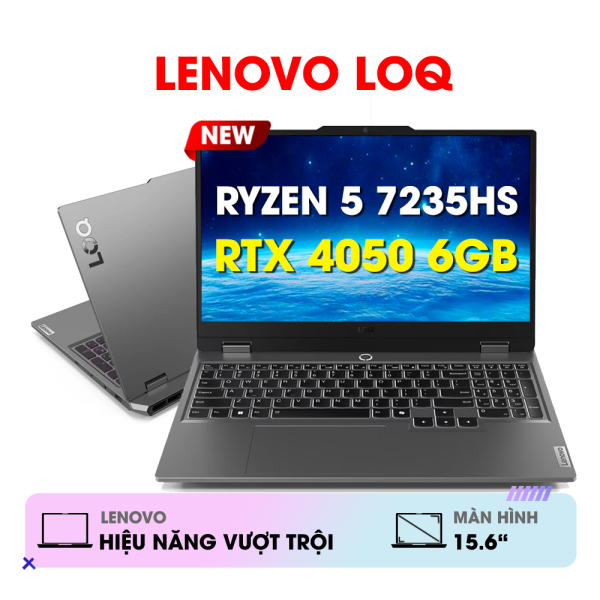 Laptop Gaming LENOVO LOQ 15ARP9 (Ryzen 5 7235HS | 12GB | 512GB | RTX 4050 6GB | 15.6' FHD 144hz | Win11 | Luna Grey)