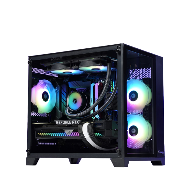 VỎ CASE VITRA CRYSTAL S1 BLACK (M-ATX/KHÔNG FAN)