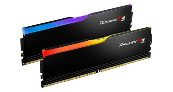 KIT RAM G.SKILL RIPJAWS M5 RGB 64GB (2X32GB) BUS 6000MHZ DDR5 BLACK (F5-6000J3238G32GX2-RM5RK)