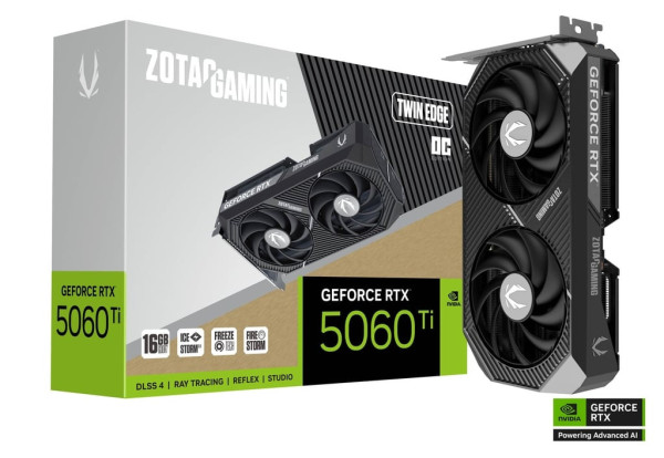 VGA ZOTAC GAMING GEFORCE RTX 5060 TI 16GB TWIN EDGE OC