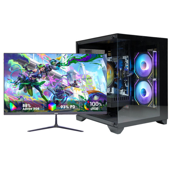 Bộ PC Gaming Ryzen 5 5600X | RX 6600 8G | Ram 16G | NVME 256GB | Màn 25Inch