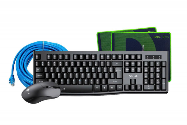 Quà Tặng Phím AULA AK105 ĐEN, Chuột AULA AM104, BÀN DI FUHLEN, DÂY MẠNG 5M trị giá 220.000 VNĐ