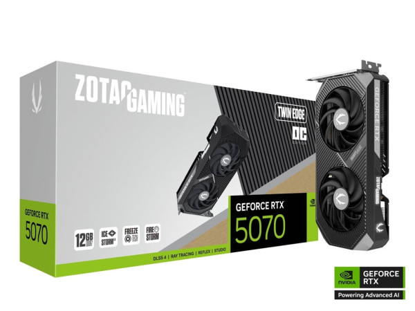 VGA ZOTAC GAMING GEFORCE RTX 5070 TWIN EDGE OC 12GB GDDR7