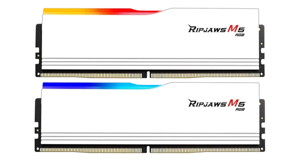KIT RAM GSKILL RIPJAWS M5 RGB 64GB (2X32GB) BUS 6400MHZ DDR5 WHITE (F5-6400J3239G32GX2-RM5RW)