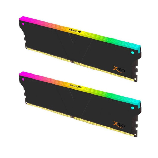 KIT RAM V-COLOR 32GB (16GBX2) BUS 6000MHZ DDR5 RGB BLACK