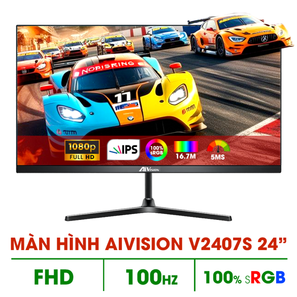 MÀN HÌNH AIVISION V2407S VER2025 (24 INCH/ IPS/ 100HZ/ VGA + HDMI/ 5MS)