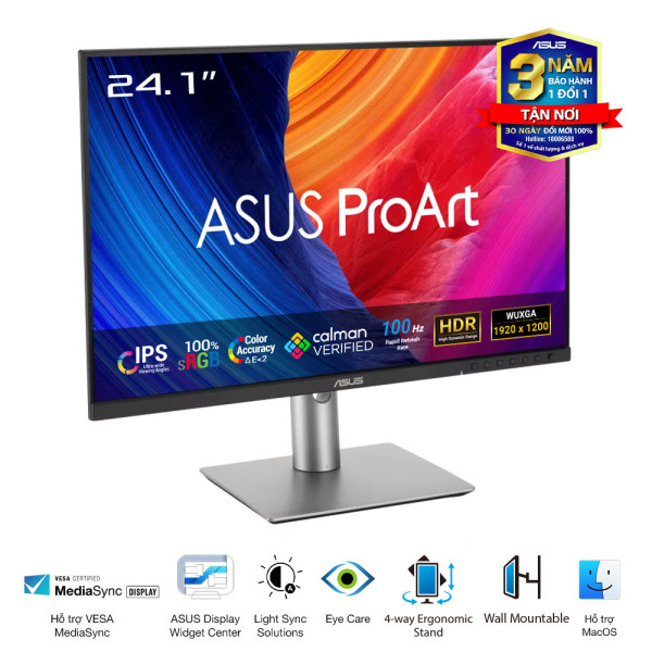 MÀN HÌNH ĐỒ HỌA ASUS PROART PA248QFV (24.1 INCH/ IPS/ WUXGA/ 100HZ/ 5MS/ SPEAKER)