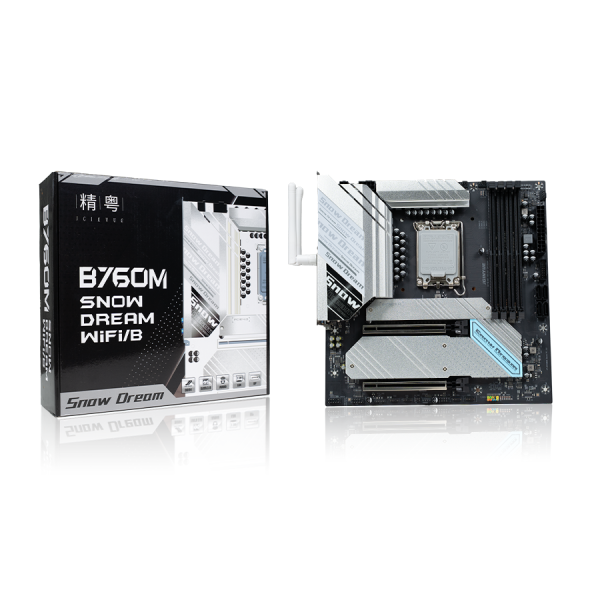 MAIN JGINYUE B760M SNOW DREAM WIFI DDR4 BLACK (VRM 14+1+1  chạy tốt Core I5 14600K trở lại) | BL