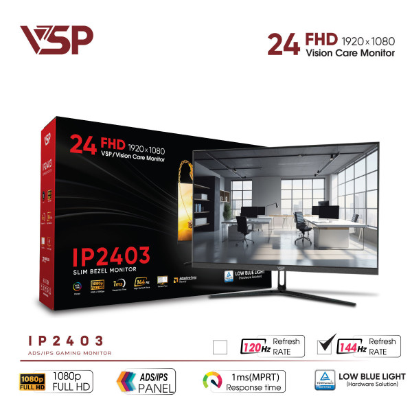 MÀN HÌNH VSP IP2403 (23.8 INCH / FHD / IPS / 144HZ / 1MS)