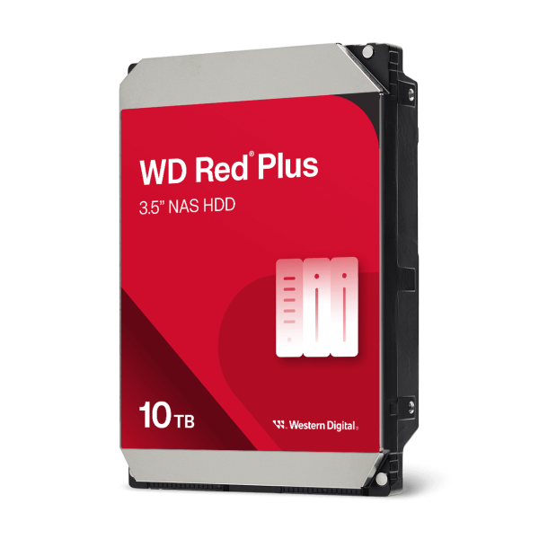 HDD WD WESTERN DIGITAL RED PLUS 10TB 3.5 INCH 512MB CACHE 7200RPM (WD100EFGX)