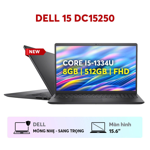  DELL 15 DC15250 CORE™ I5-1334U/ 512GB SSD/ 8GB DDR4/ 15.6' (1920X1080) TOUCHSCREEN/ WIN11 S-MODE/ CARBON BLACK _NK								