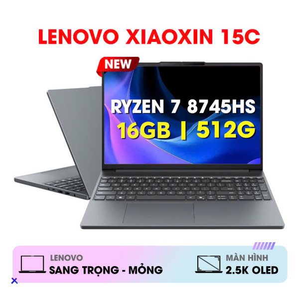 LAPTOP LENOVO XIAOXIN 15C AHP10 2025 (12CD) (RYZEN 7 8745HS | RAM 16GB | SSD 512GB | 15.1' 2.5K OLED 165HZ)